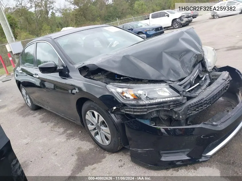 2014 Honda Accord Lx VIN: 1HGCR2F32EA259382 Lot: 40802626