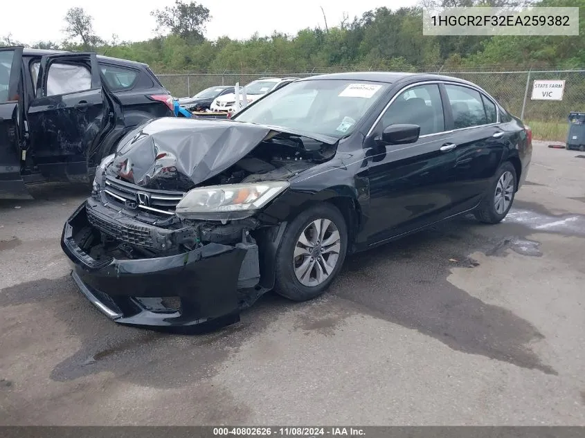 2014 Honda Accord Lx VIN: 1HGCR2F32EA259382 Lot: 40802626