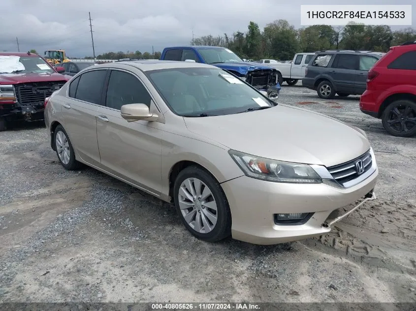 2014 Honda Accord Ex-L VIN: 1HGCR2F84EA154533 Lot: 40805626