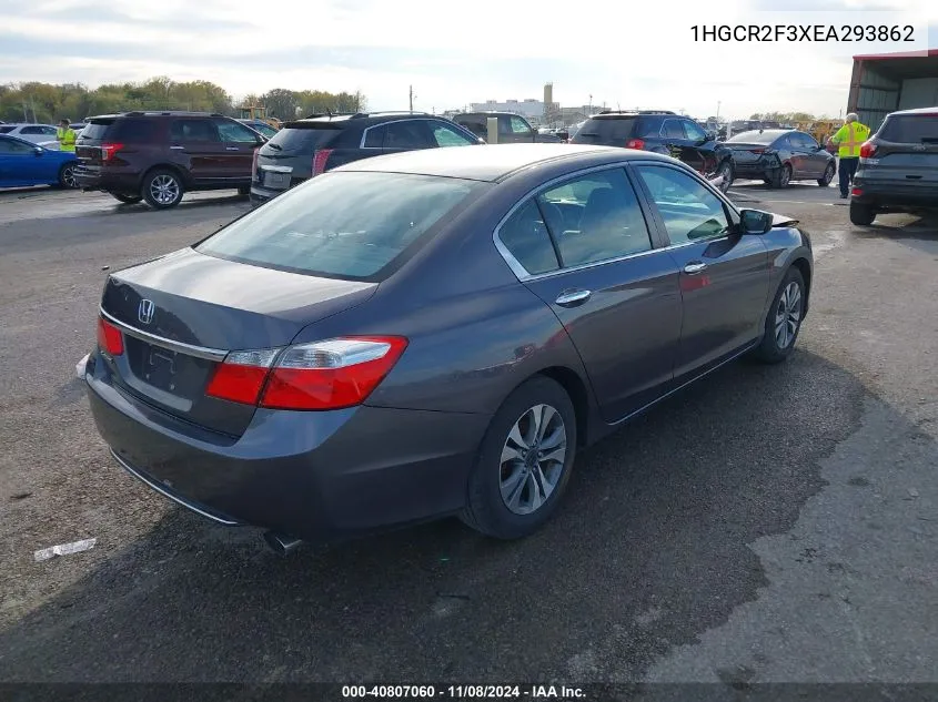 2014 Honda Accord Lx VIN: 1HGCR2F3XEA293862 Lot: 40807060