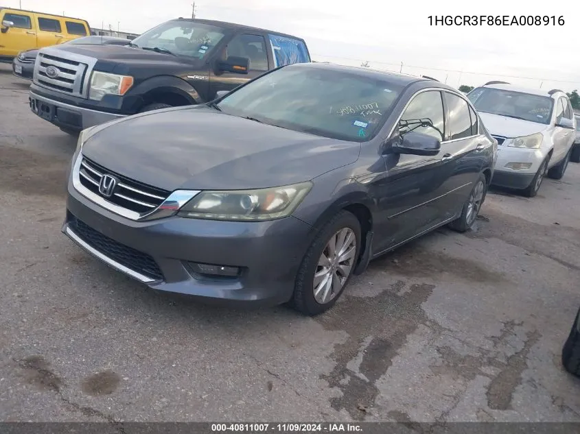 1HGCR3F86EA008916 2014 Honda Accord Ex-L V-6