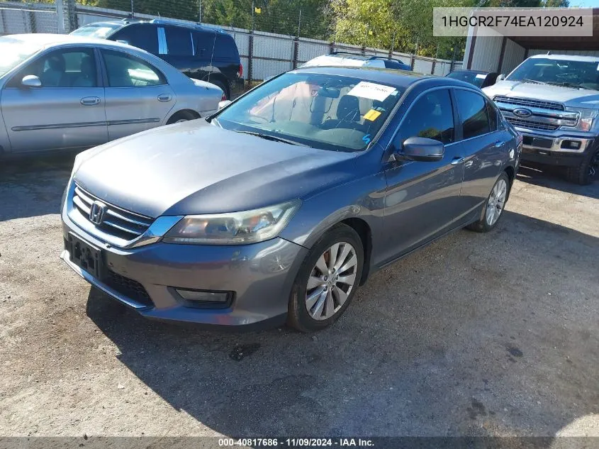 2014 Honda Accord Ex VIN: 1HGCR2F74EA120924 Lot: 40817686