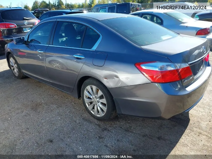 2014 Honda Accord Ex VIN: 1HGCR2F74EA120924 Lot: 40817686