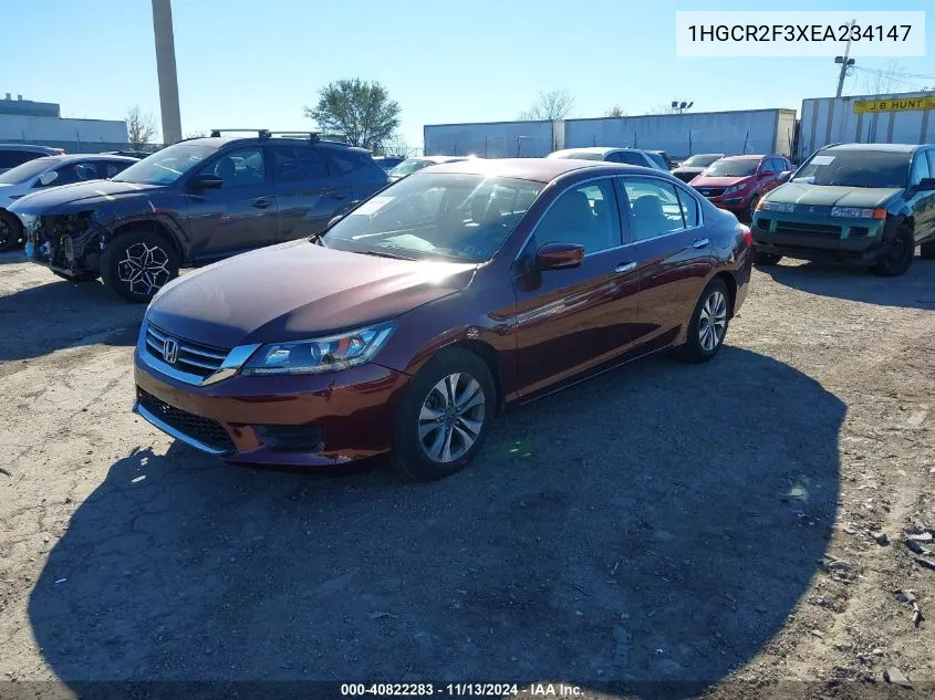 2014 Honda Accord Lx VIN: 1HGCR2F3XEA234147 Lot: 40822283