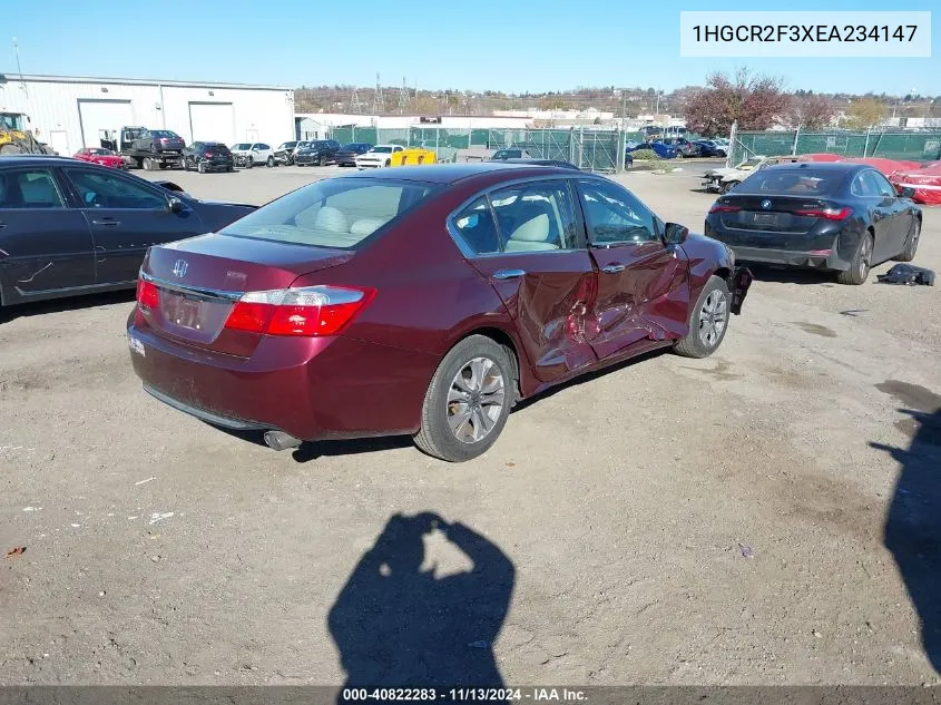 2014 Honda Accord Lx VIN: 1HGCR2F3XEA234147 Lot: 40822283