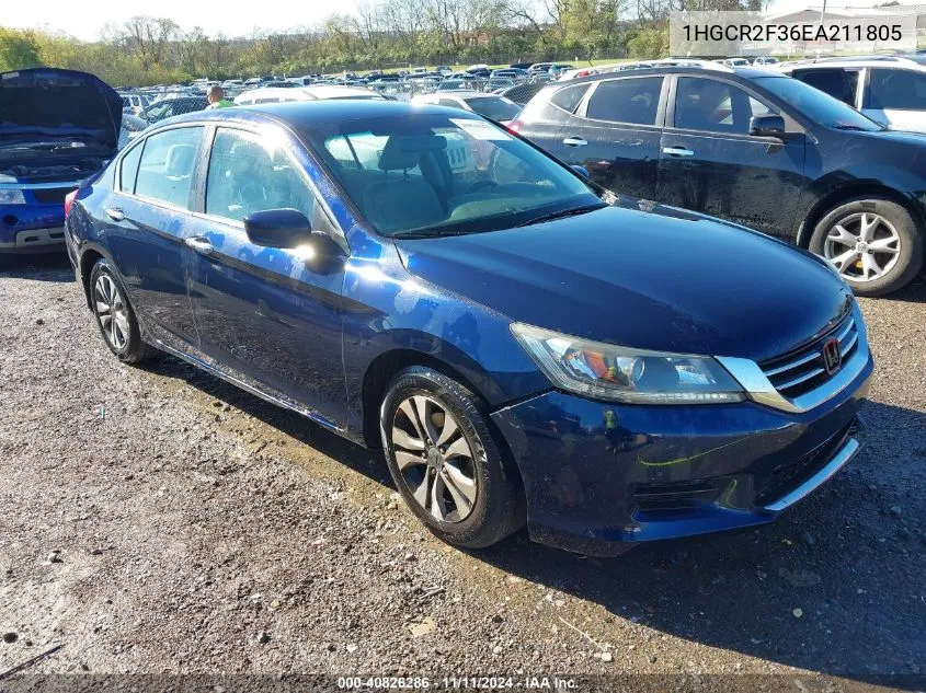 2014 Honda Accord Lx VIN: 1HGCR2F36EA211805 Lot: 40826286