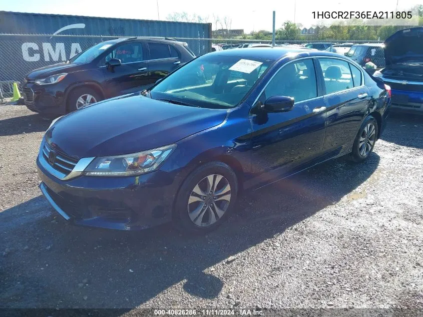 2014 Honda Accord Lx VIN: 1HGCR2F36EA211805 Lot: 40826286