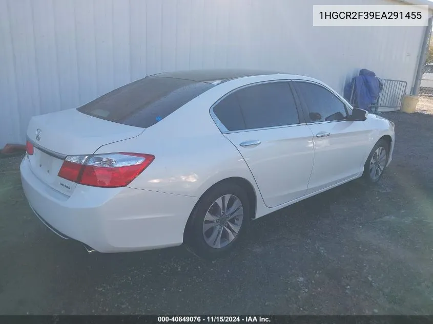 2014 Honda Accord Lx VIN: 1HGCR2F39EA291455 Lot: 40849076