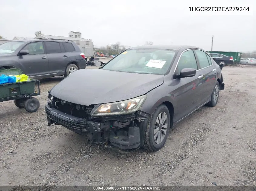 2014 Honda Accord Lx VIN: 1HGCR2F32EA279244 Lot: 40860856