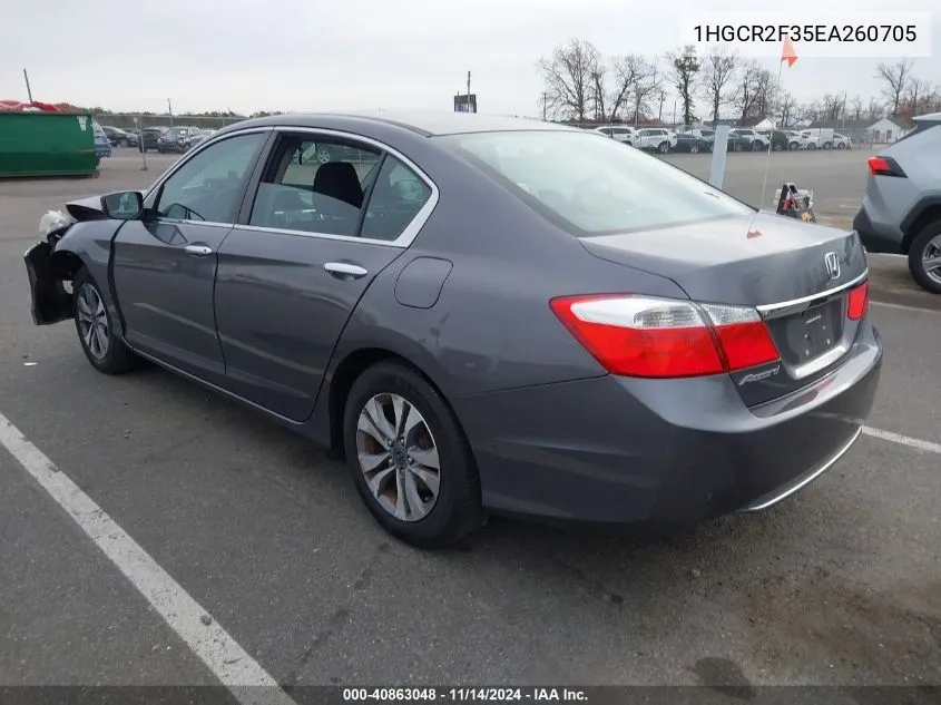 2014 Honda Accord Lx VIN: 1HGCR2F35EA260705 Lot: 40863048