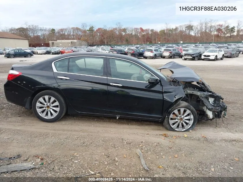 2014 Honda Accord Ex-L V-6 VIN: 1HGCR3F88EA030206 Lot: 40869425