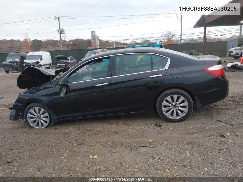 2014 Honda Accord Ex-L V-6 VIN: 1HGCR3F88EA030206 Lot: 40869425