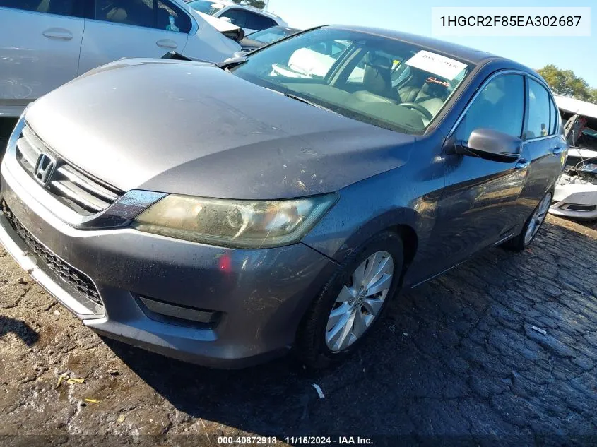 2014 Honda Accord Ex-L VIN: 1HGCR2F85EA302687 Lot: 40872918