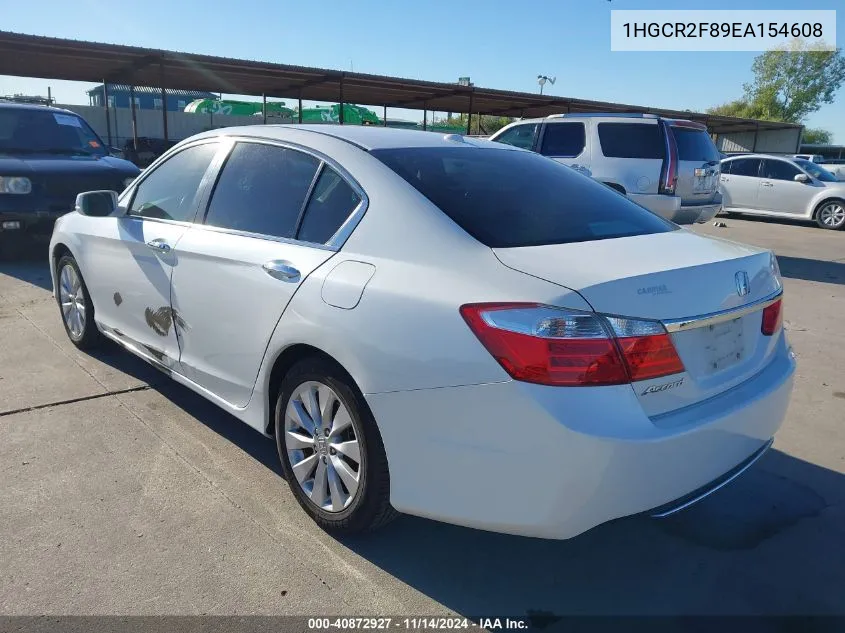 2014 Honda Accord Ex-L VIN: 1HGCR2F89EA154608 Lot: 40872927