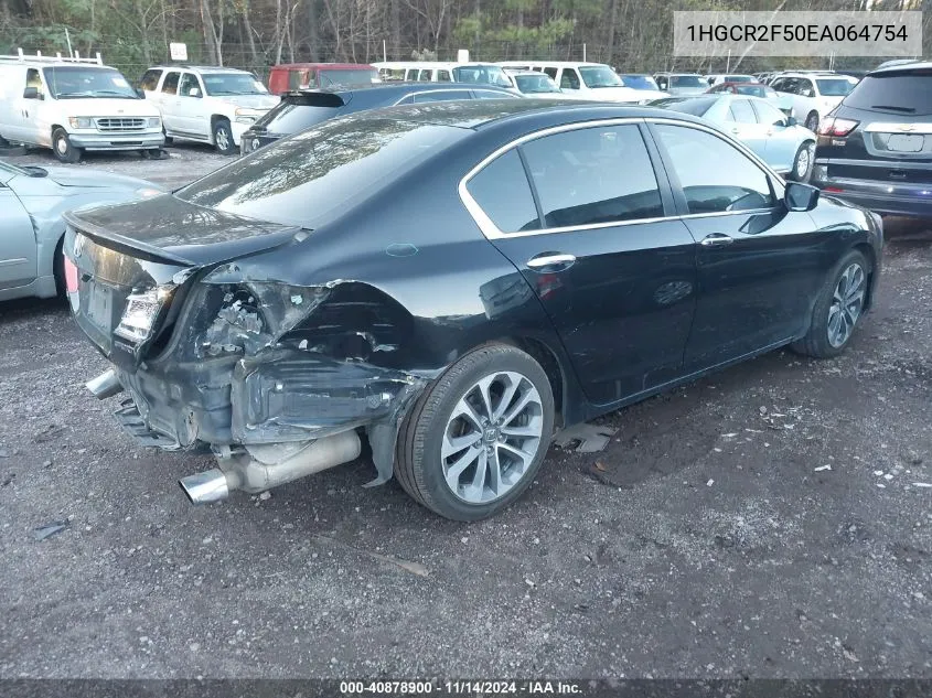 2014 Honda Accord Sport VIN: 1HGCR2F50EA064754 Lot: 40878900