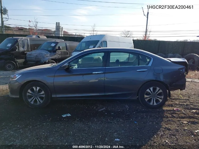 2014 Honda Accord Lx VIN: 1HGCR2F30EA200461 Lot: 40903012