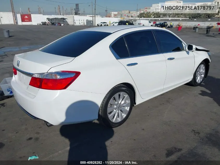 2014 Honda Accord Ex VIN: 1HGCR2F75EA178797 Lot: 40928282