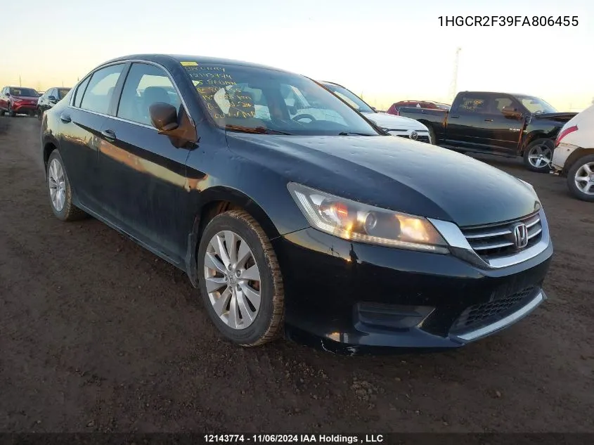 2015 Honda Accord Sedan VIN: 1HGCR2F39FA806455 Lot: 12143774