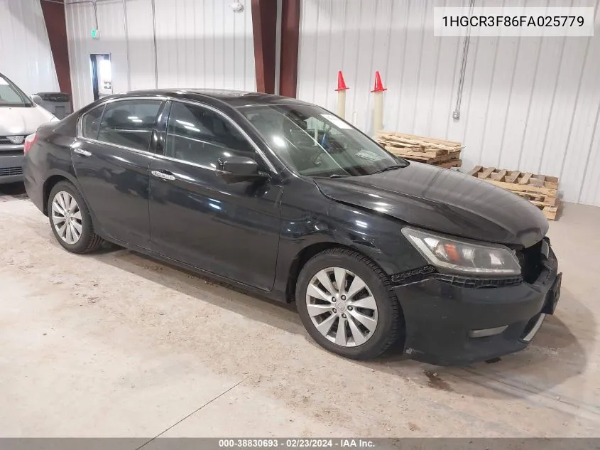 2015 Honda Accord Ex-L V-6 VIN: 1HGCR3F86FA025779 Lot: 38830693