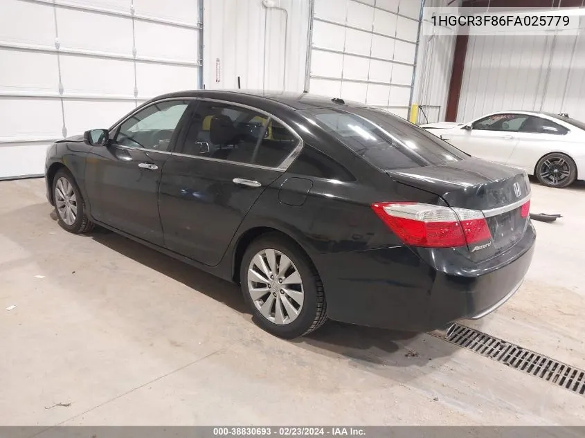 2015 Honda Accord Ex-L V-6 VIN: 1HGCR3F86FA025779 Lot: 38830693