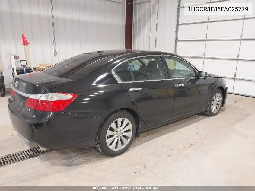 2015 Honda Accord Ex-L V-6 VIN: 1HGCR3F86FA025779 Lot: 38830693