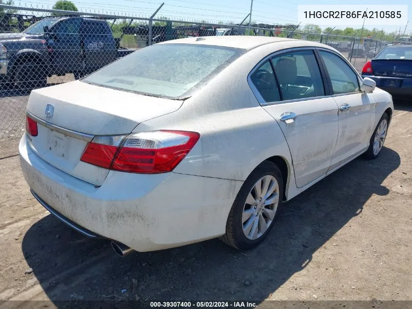 1HGCR2F86FA210585 2015 Honda Accord Ex-L