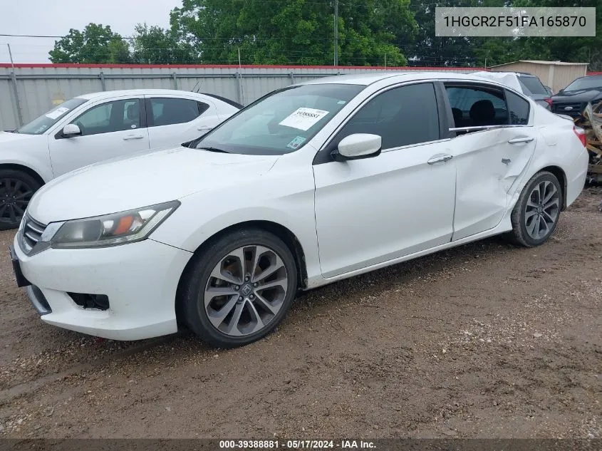 1HGCR2F51FA165870 2015 Honda Accord Sport