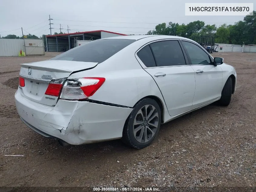 1HGCR2F51FA165870 2015 Honda Accord Sport