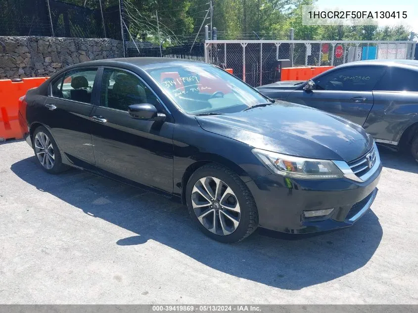 2015 Honda Accord Sport VIN: 1HGCR2F50FA130415 Lot: 39419869