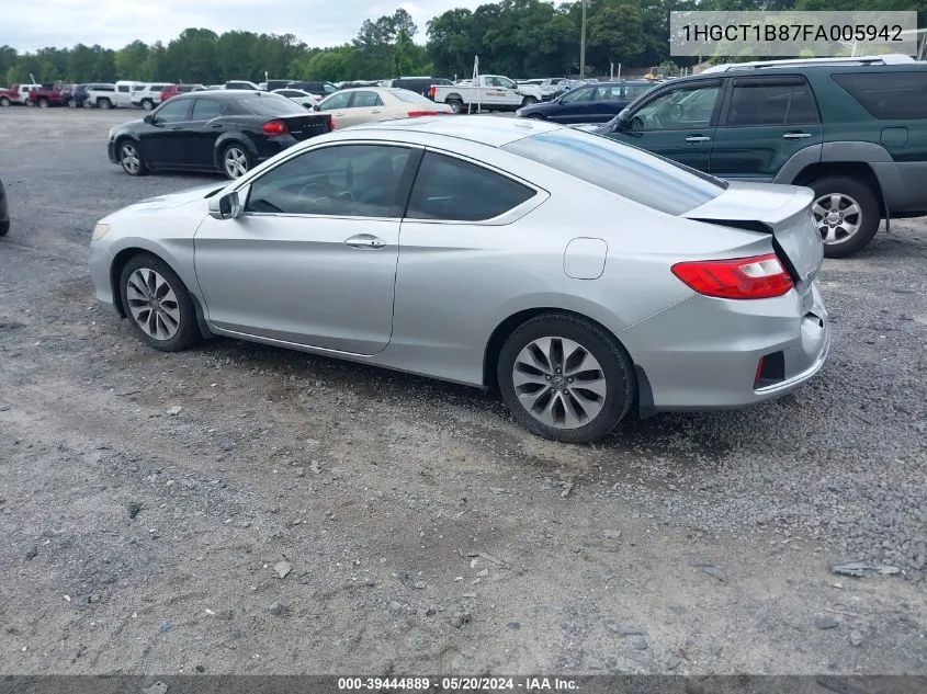 2015 Honda Accord Ex-L VIN: 1HGCT1B87FA005942 Lot: 39444889