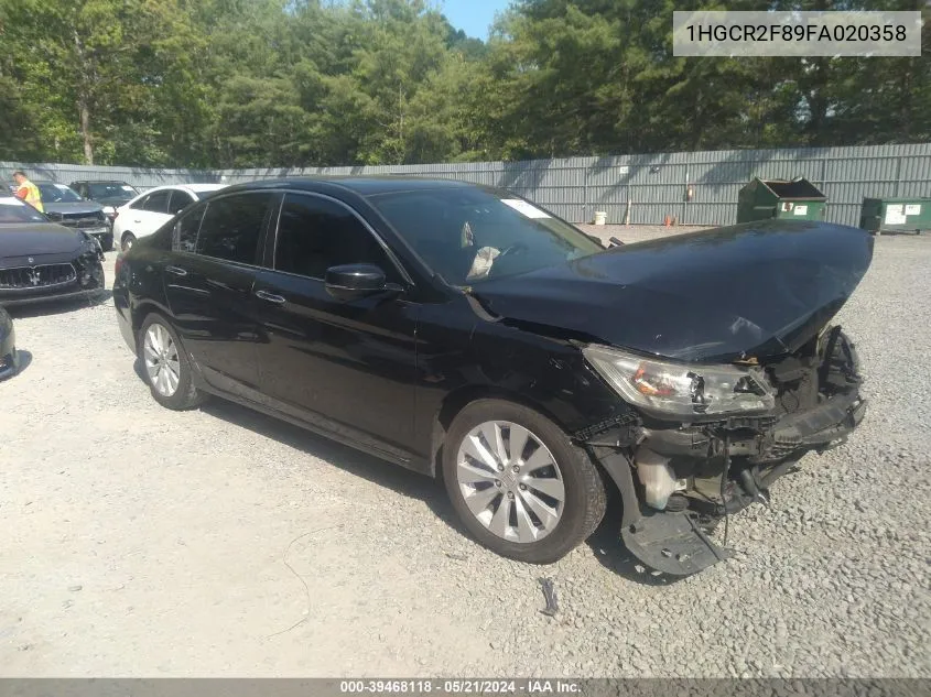 1HGCR2F89FA020358 2015 Honda Accord Ex-L