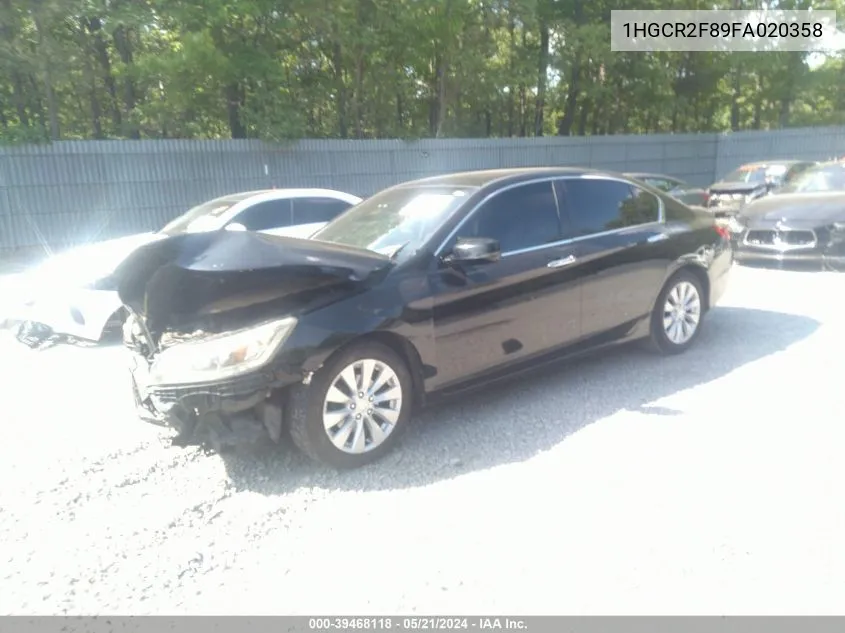 2015 Honda Accord Ex-L VIN: 1HGCR2F89FA020358 Lot: 39468118