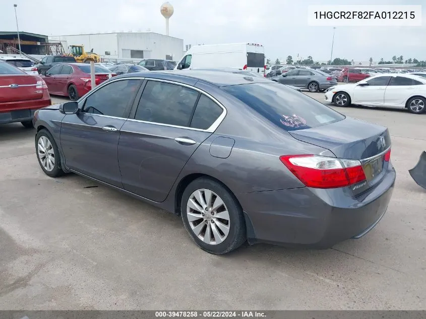 2015 Honda Accord Ex-L VIN: 1HGCR2F82FA012215 Lot: 39478258