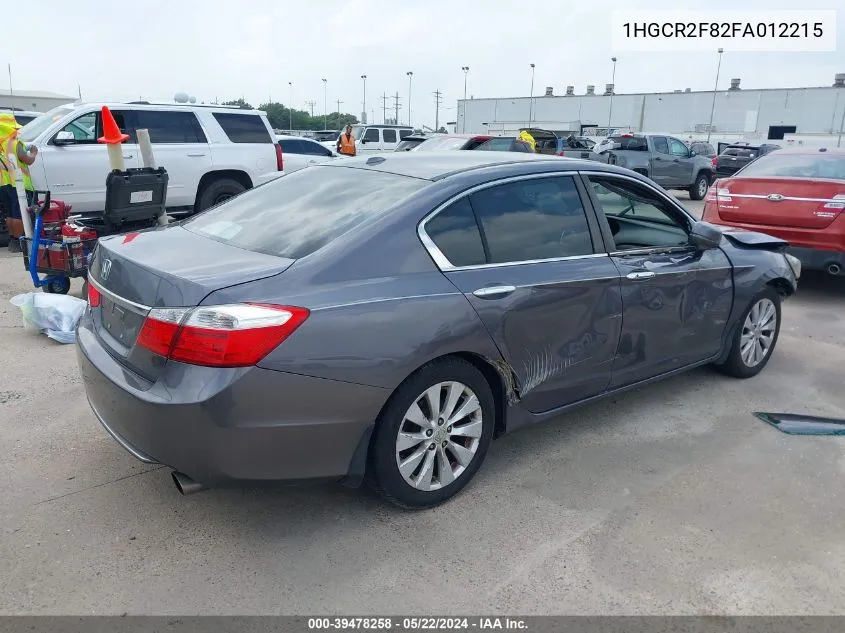 2015 Honda Accord Ex-L VIN: 1HGCR2F82FA012215 Lot: 39478258