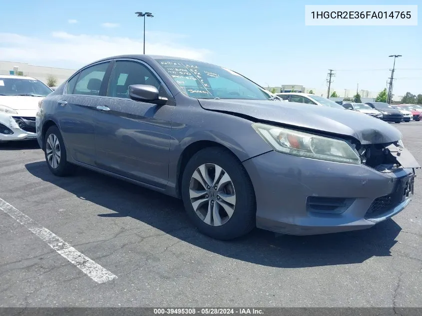 2015 Honda Accord Lx VIN: 1HGCR2E36FA014765 Lot: 39495308