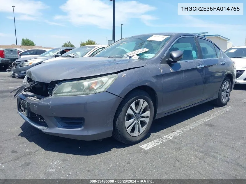 1HGCR2E36FA014765 2015 Honda Accord Lx