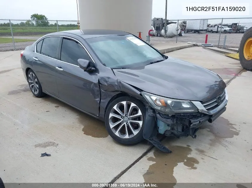 1HGCR2F51FA159020 2015 Honda Accord Sport