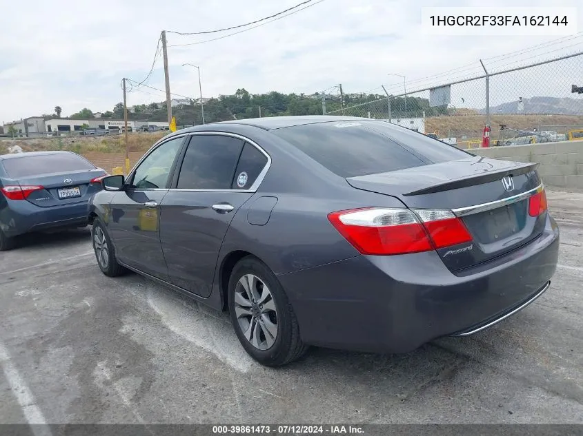 2015 Honda Accord Lx VIN: 1HGCR2F33FA162144 Lot: 39861473