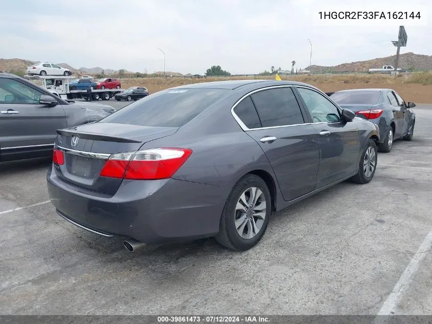 2015 Honda Accord Lx VIN: 1HGCR2F33FA162144 Lot: 39861473