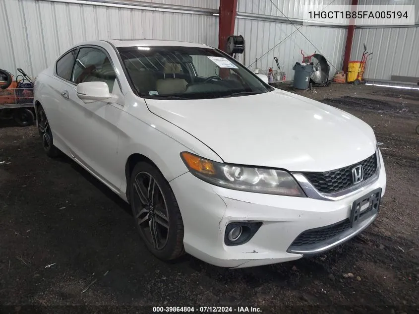 2015 Honda Accord Ex-L VIN: 1HGCT1B85FA005194 Lot: 39864804