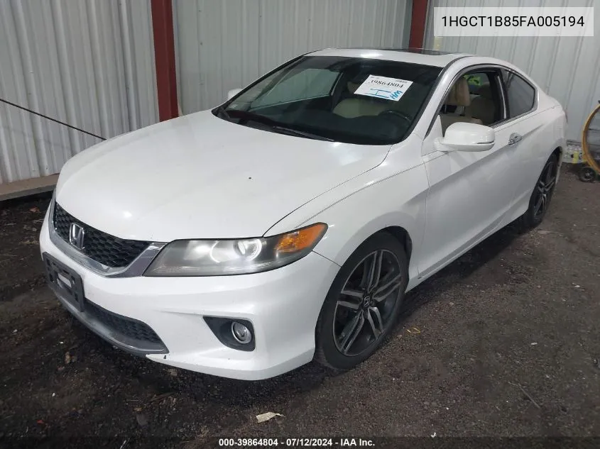 2015 Honda Accord Ex-L VIN: 1HGCT1B85FA005194 Lot: 39864804