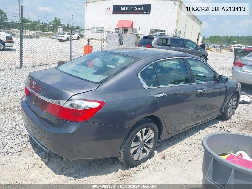 2015 Honda Accord Lx VIN: 1HGCR2F38FA213413 Lot: 40090991