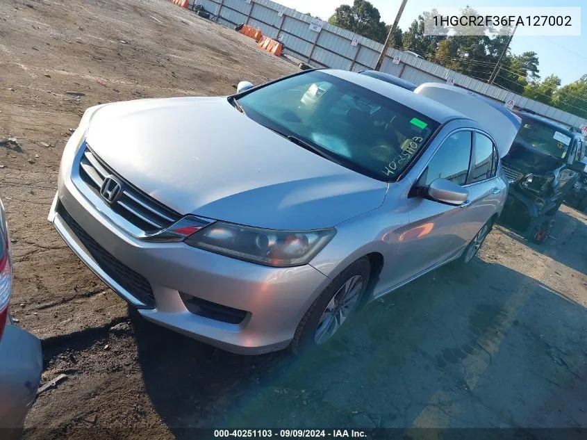 1HGCR2F36FA127002 2015 Honda Accord Lx