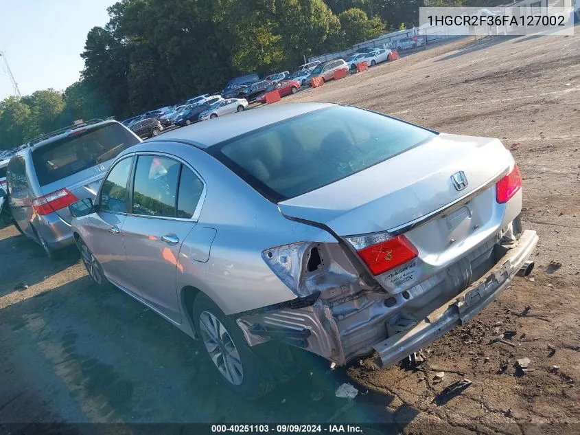 1HGCR2F36FA127002 2015 Honda Accord Lx