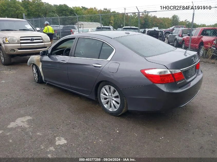 2015 Honda Accord Exl VIN: 1HGCR2F84FA191910 Lot: 40377258