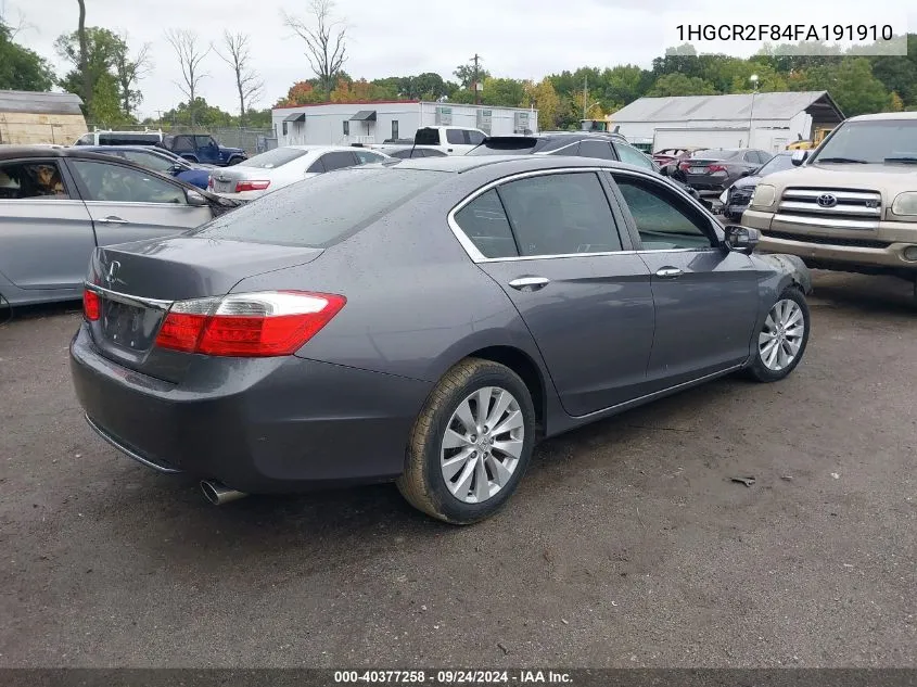 2015 Honda Accord Exl VIN: 1HGCR2F84FA191910 Lot: 40377258