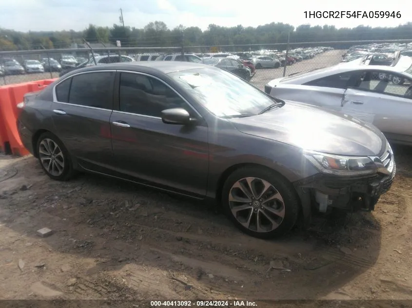 2015 Honda Accord Sport VIN: 1HGCR2F54FA059946 Lot: 40413092