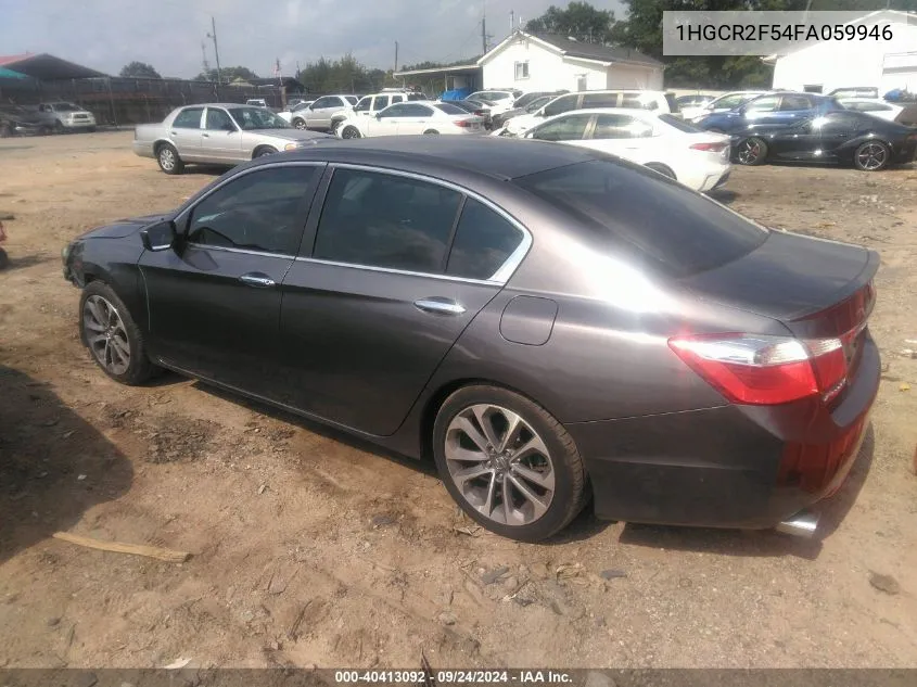 2015 Honda Accord Sport VIN: 1HGCR2F54FA059946 Lot: 40413092