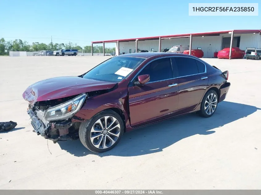 2015 Honda Accord Sport VIN: 1HGCR2F56FA235850 Lot: 40446307