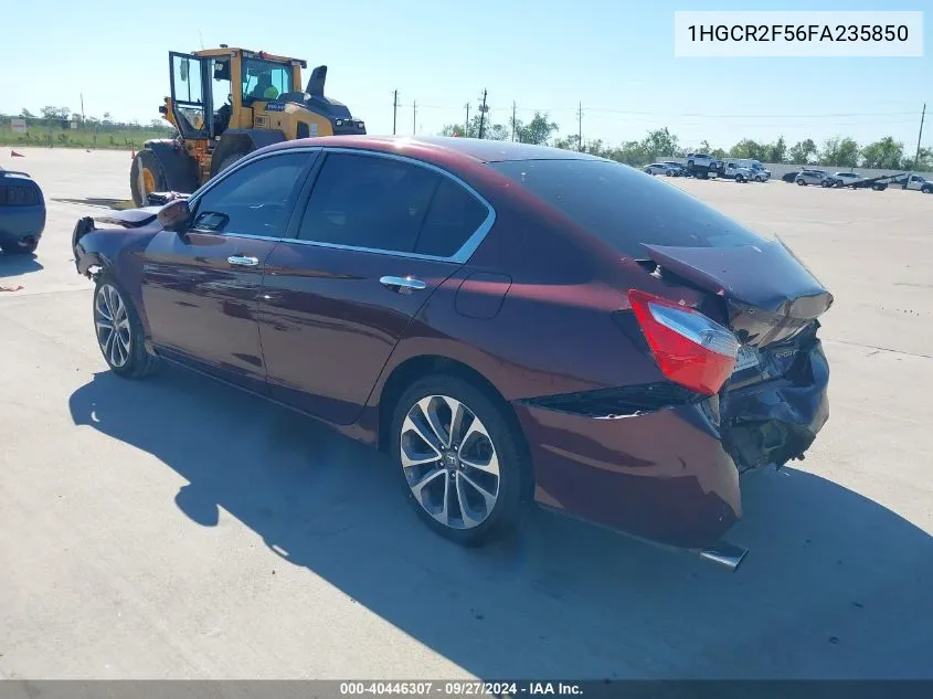 2015 Honda Accord Sport VIN: 1HGCR2F56FA235850 Lot: 40446307